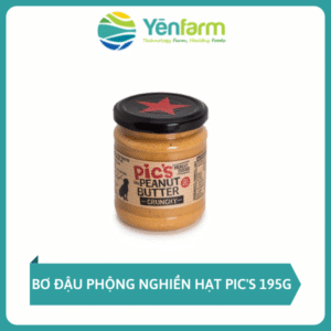 Bơ đậu phộng nghiền hạt Pic's 195g