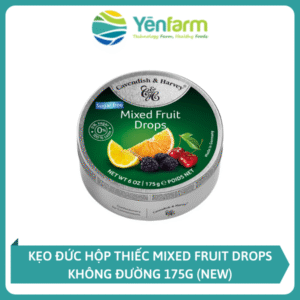 Kẹo Đức Hộp Thiếc Mixed Fruit Drops Không Đường 175g - (new)