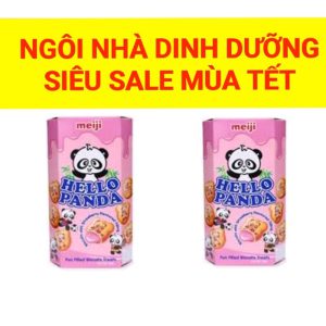 Bánh gấu vị dâu Hello Panda (hồng)