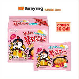 Gói Mì Khô Cay Phô Mai Kem Ý Carbonara Samyang 130g (hồng)