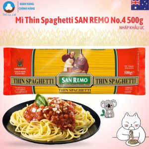 Gói Mì Ý Sợi Mảnh No.4 San Remo Úc 500g