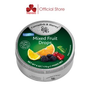 Kẹo Đức Hộp Thiếc Mixed Fruit Drops Không Đường 175g (new)
