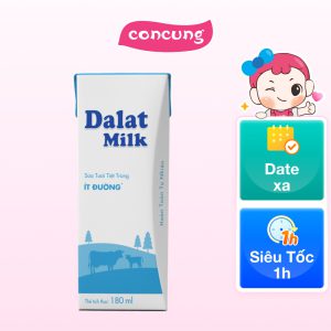 Sữa Tươi Tiệt Trùng DL Milk Ít Đường 180ml