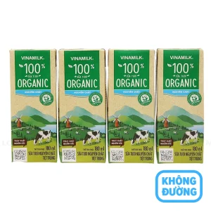 Sữa tươi tiệt trùng Vinamilk 100% Organic 180ml