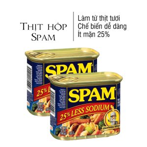 Thịt Hộp Spam 25% Less Sodium Mỹ 340g (ít mặn)